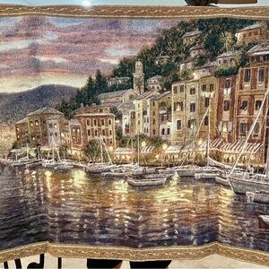 Breathtaking Portifino Scenic Tapestry 5x37